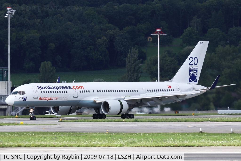 TC-SNC, 1994 Boeing 757-2Q8 C/N 26273, old livery with 20 years sticker