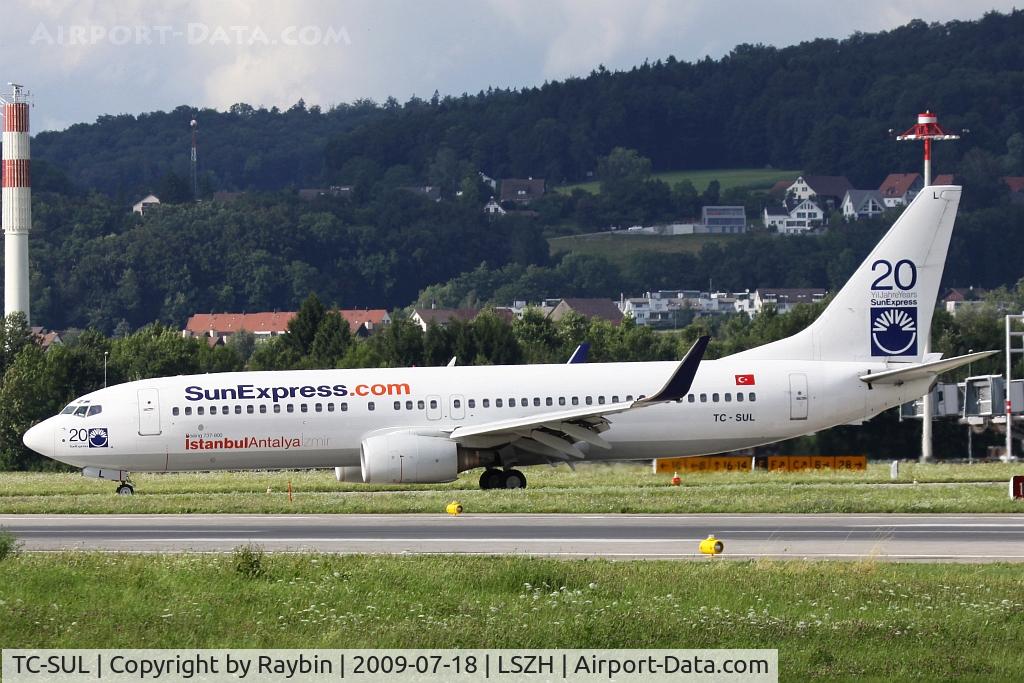TC-SUL, 1998 Boeing 737-85F C/N 28822, old livery with 20 years sticker