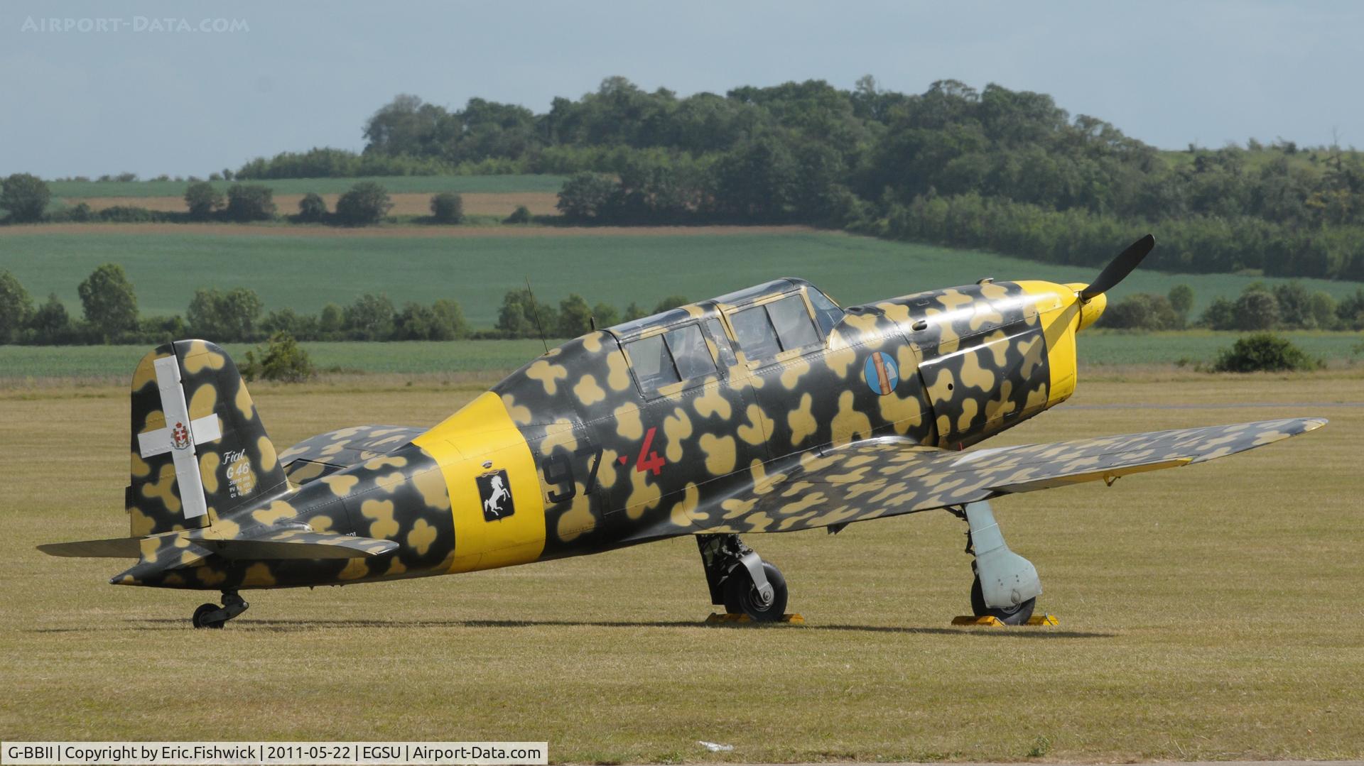 G-BBII, 1950 Fiat G-46-3B C/N 44, 2. G-BBII at Duxford's Spring Air Show, May 2011