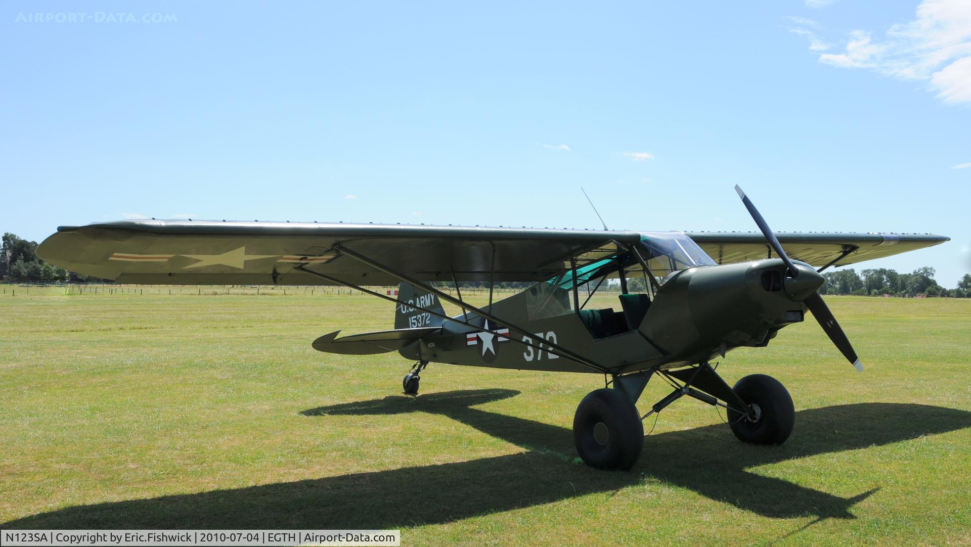 N123SA, 1951 Piper PA-18-150 Super Cub C/N 181372, 3. N123SA at Shuttleworth American Air Display 4th. July 2010