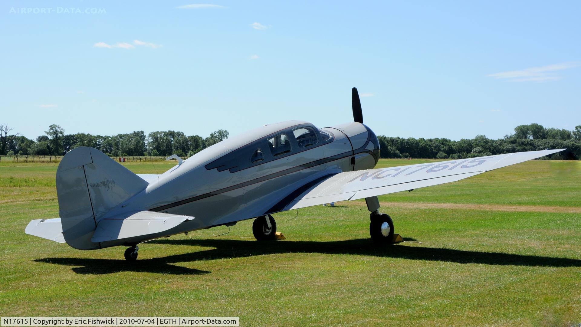 N17615, 1938 Spartan 7W Executive C/N 14, 2. NC17615 at Shuttleworth American Air Display 4th. July 2010