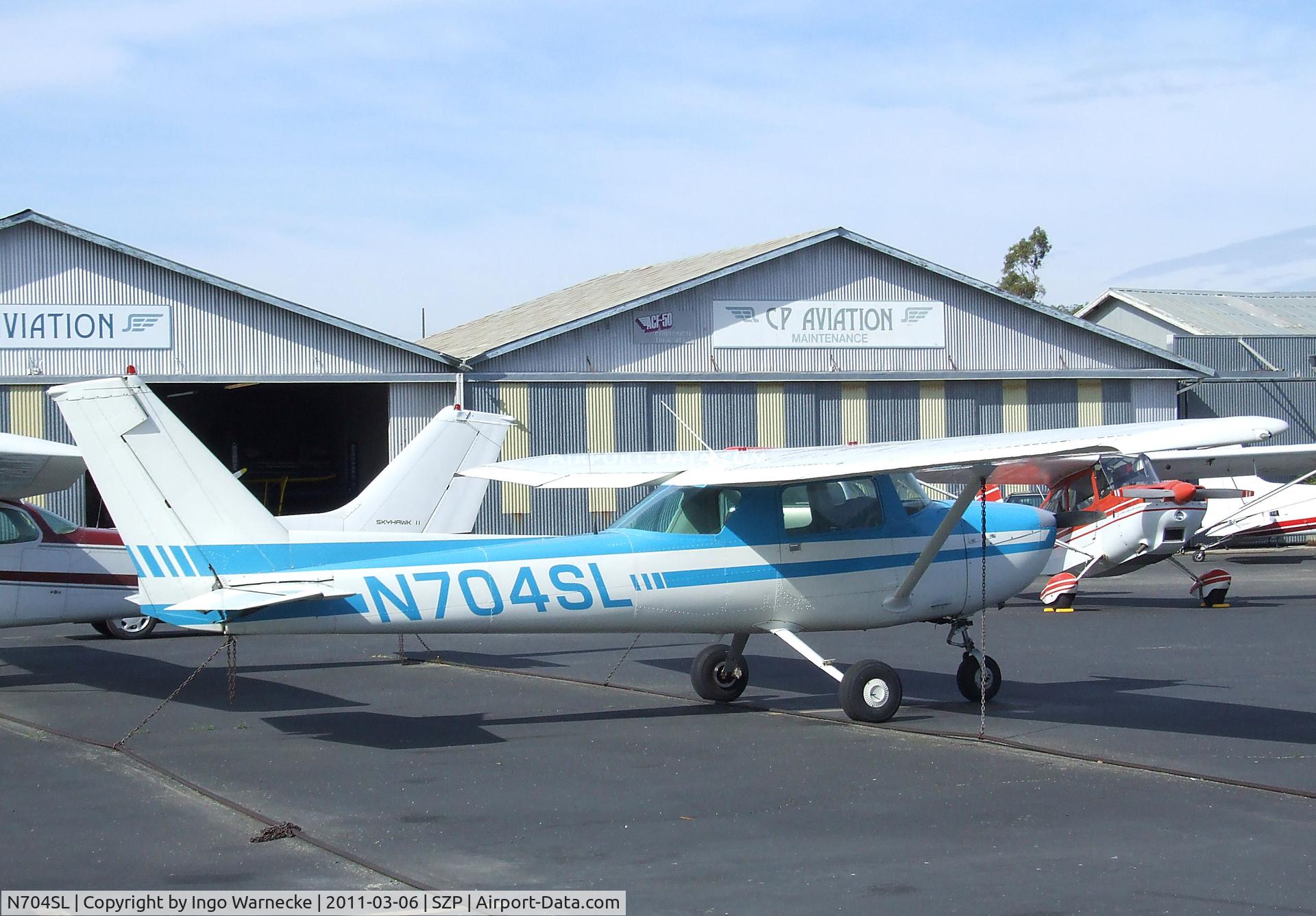 N704SL, 1976 Cessna 150M C/N 15078837, Cessna 150M at Santa Paula airport during the Aviation Museum of Santa Paula open Sunday