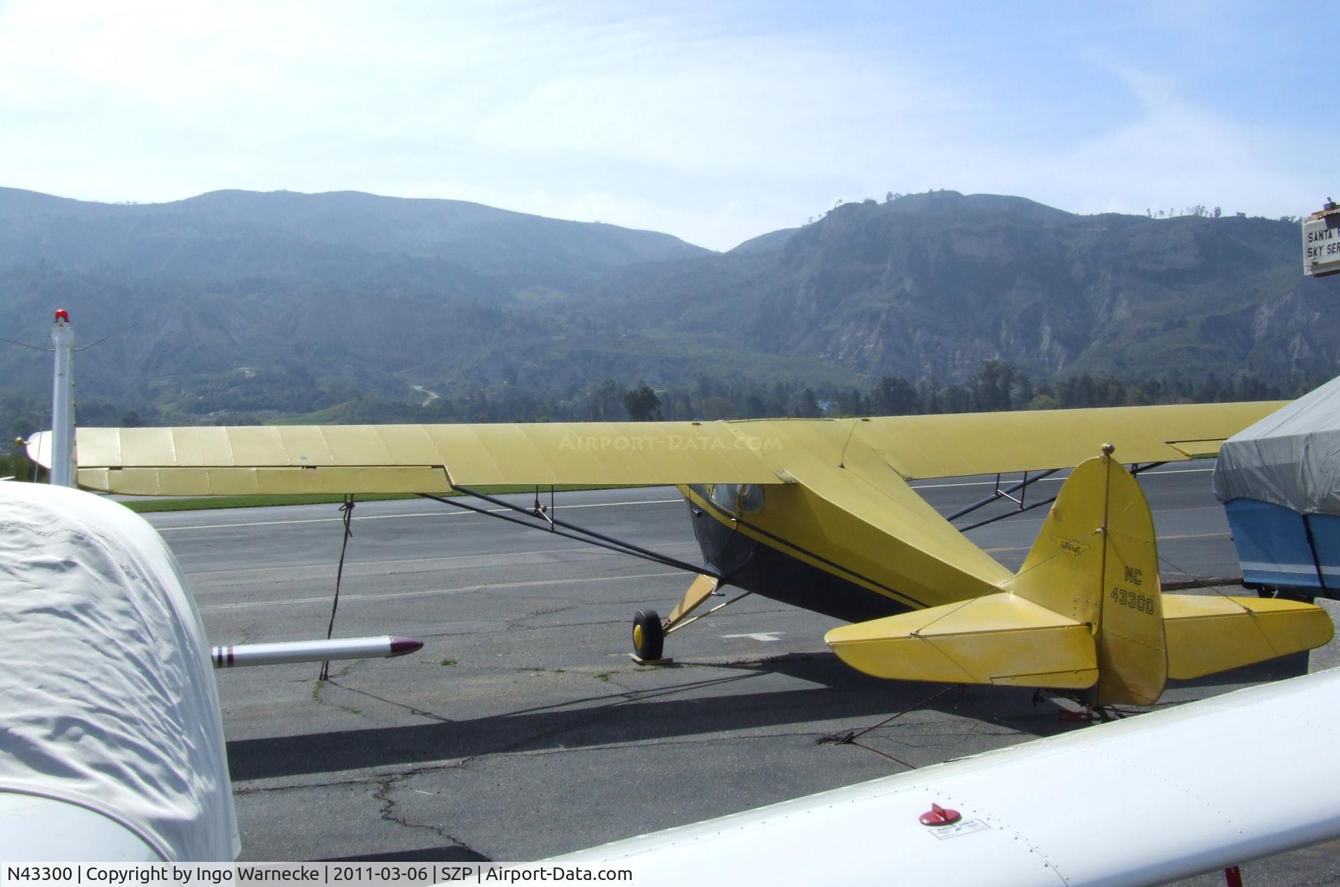 N43300, 1946 Taylorcraft BC12-D C/N 6959, Taylorcraft BC12-D at Santa Paula airport during the Aviation Museum of Santa Paula open Sunday