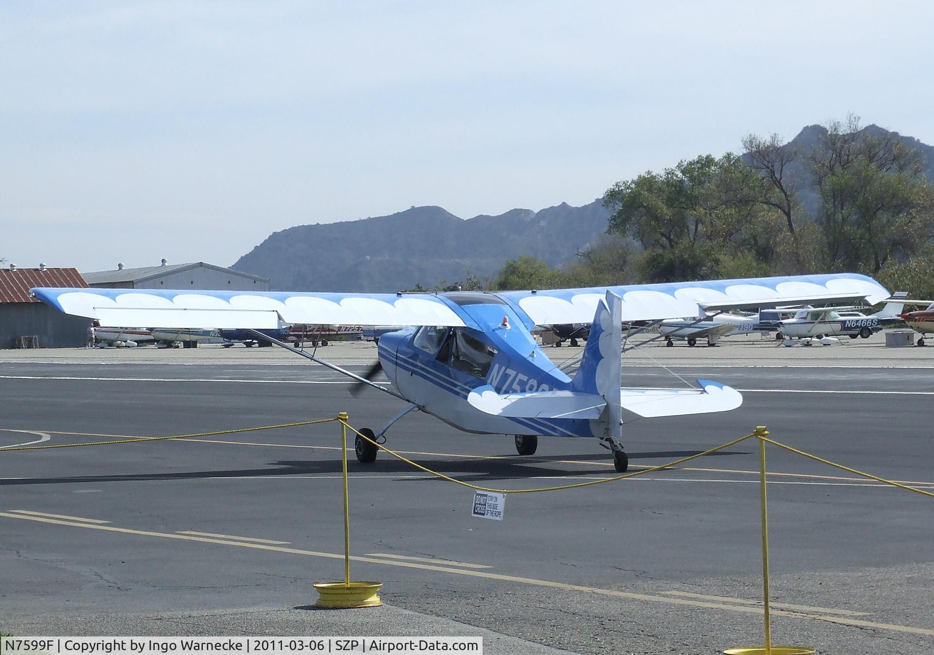 N7599F, 1970 Champion 7ECA Citabria C/N 745-70, Campion 7ECA at Santa Paula airport during the Aviation Museum of Santa Paula open Sunday
