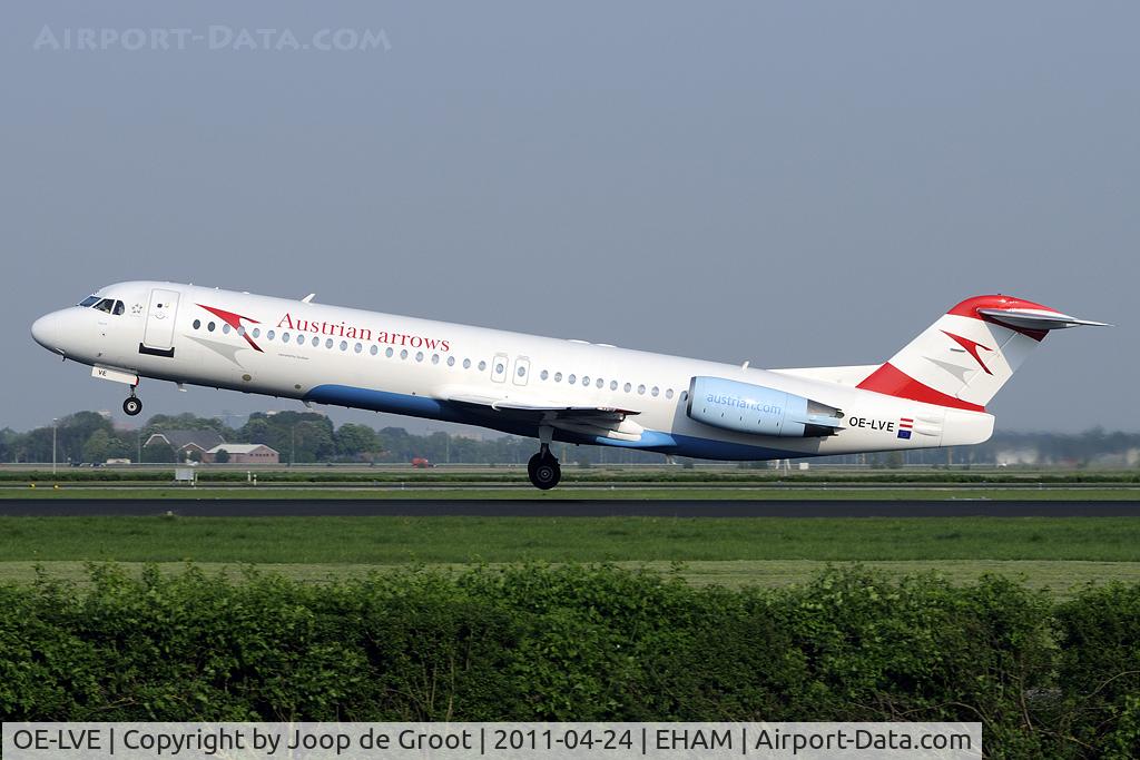 OE-LVE, 1994 Fokker 100 (F-28-0100) C/N 11499, Austrian Arrown operated by Tyrolean
