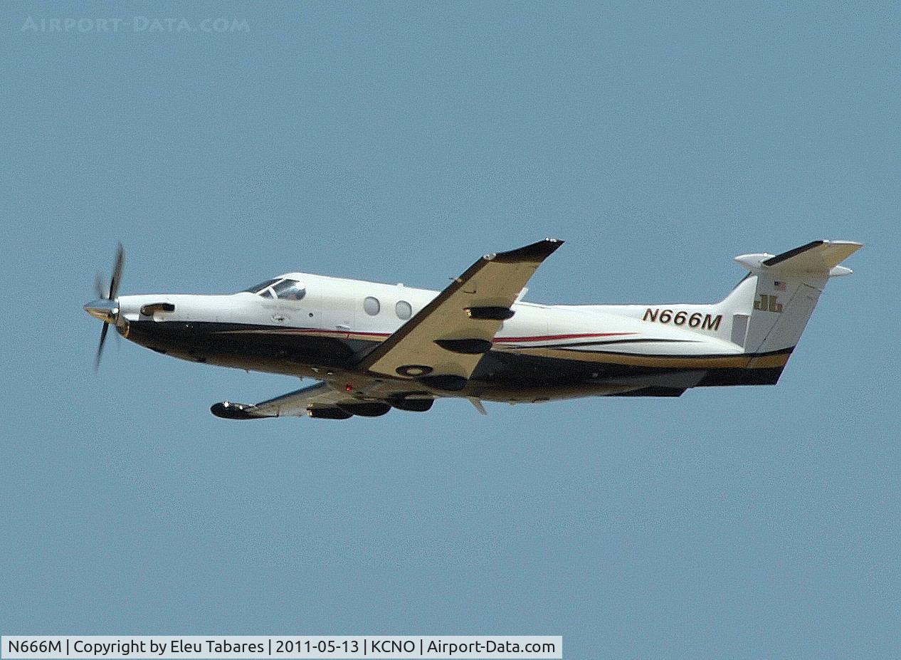N666M, 2007 Pilatus PC-12/47 C/N 839, Taken at Chino Airport, Chino, California.