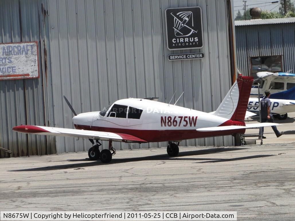 N8675W, 1964 Piper PA-28-235 C/N 28-10205, Waiting to be pushed back to a parking space
