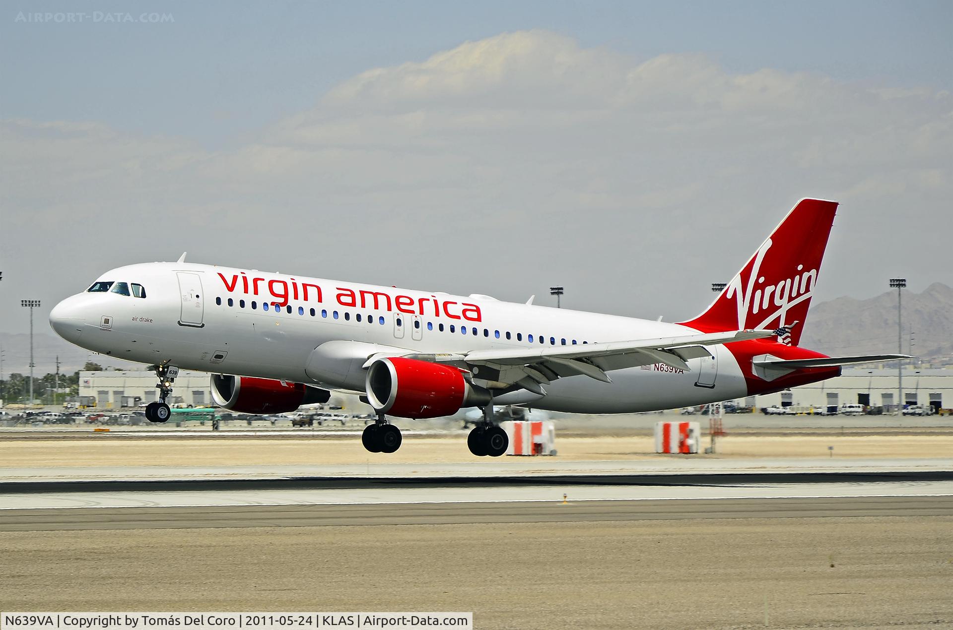 N639VA, 2007 Airbus A320-214 C/N 3016, Virgin America Airbus A320-214 N639VA (cn 3016)

Las Vegas - McCarran International (LAS / KLAS)
USA - Nevada, May 24, 2011
Photo: Tomás Del Coro