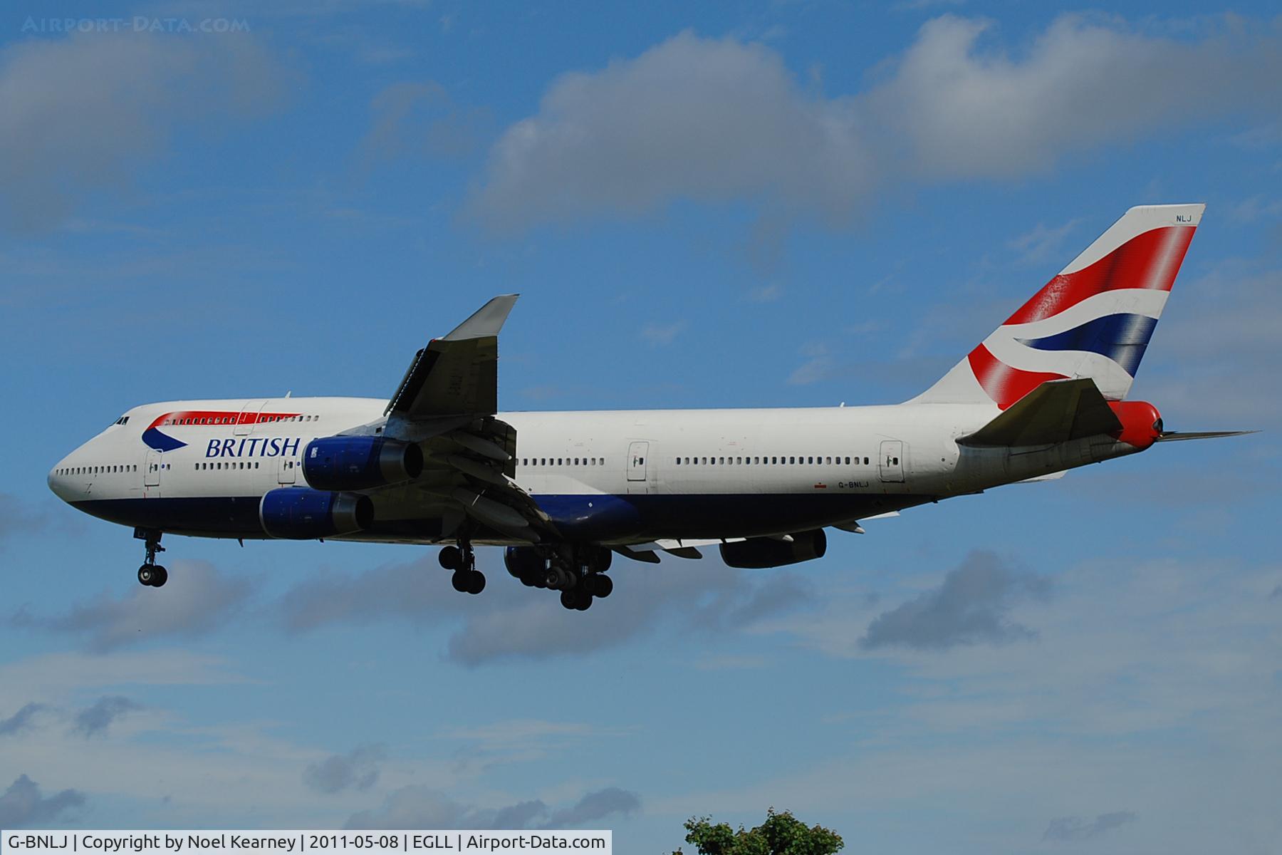 G-BNLJ, 1990 Boeing 747-436 C/N 24052, Landing 27L at EGLL