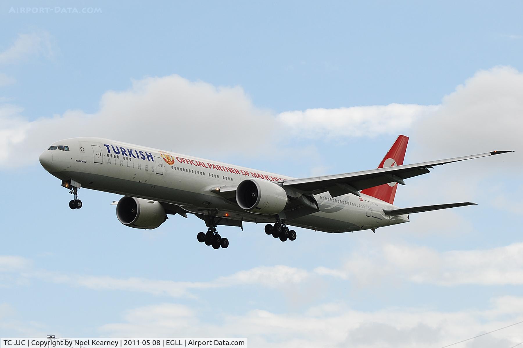 TC-JJC, 2007 Boeing 777-35R/ER C/N 35164, Landing 27L at EGLL