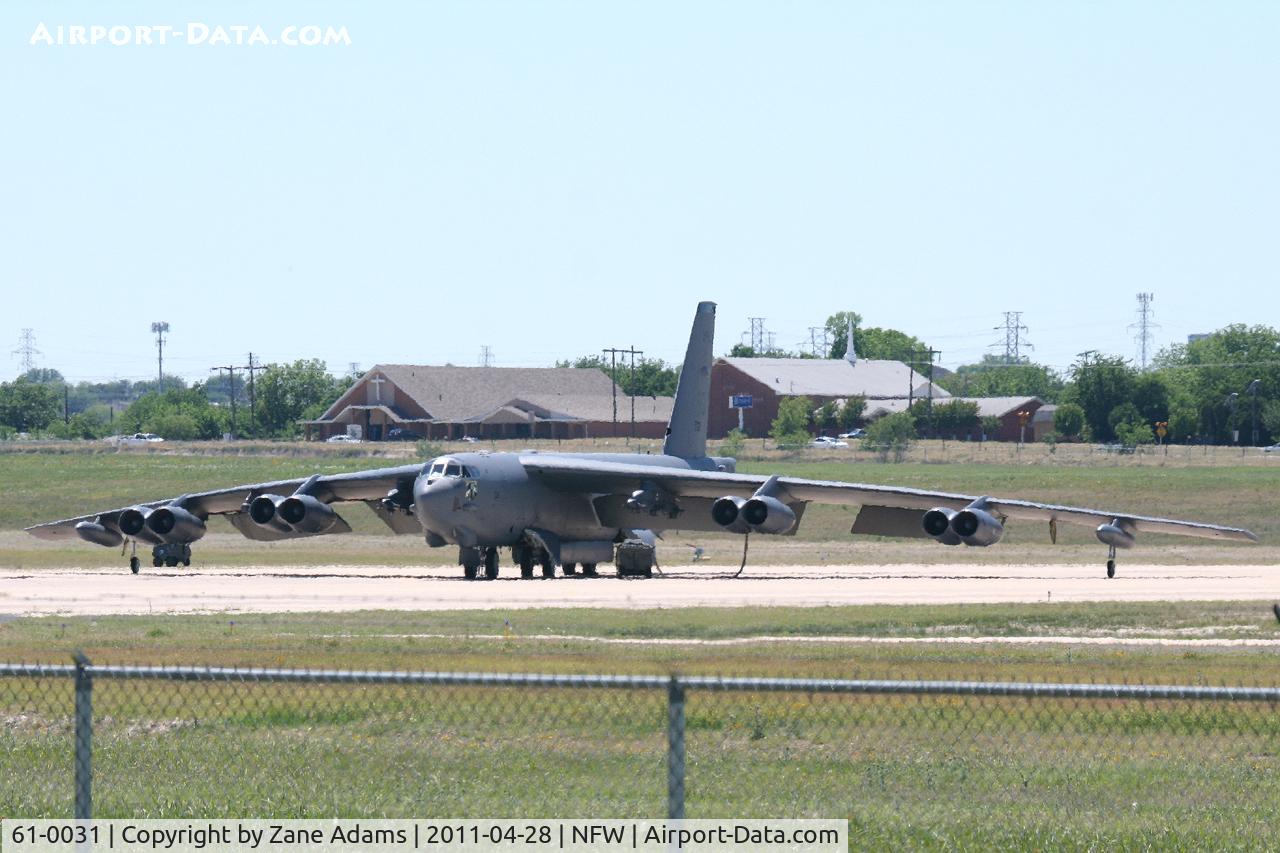 61-0031, 1961 Boeing B-52H Stratofortress C/N 464458, Parked on the taxiway at Navy Fort Worth.