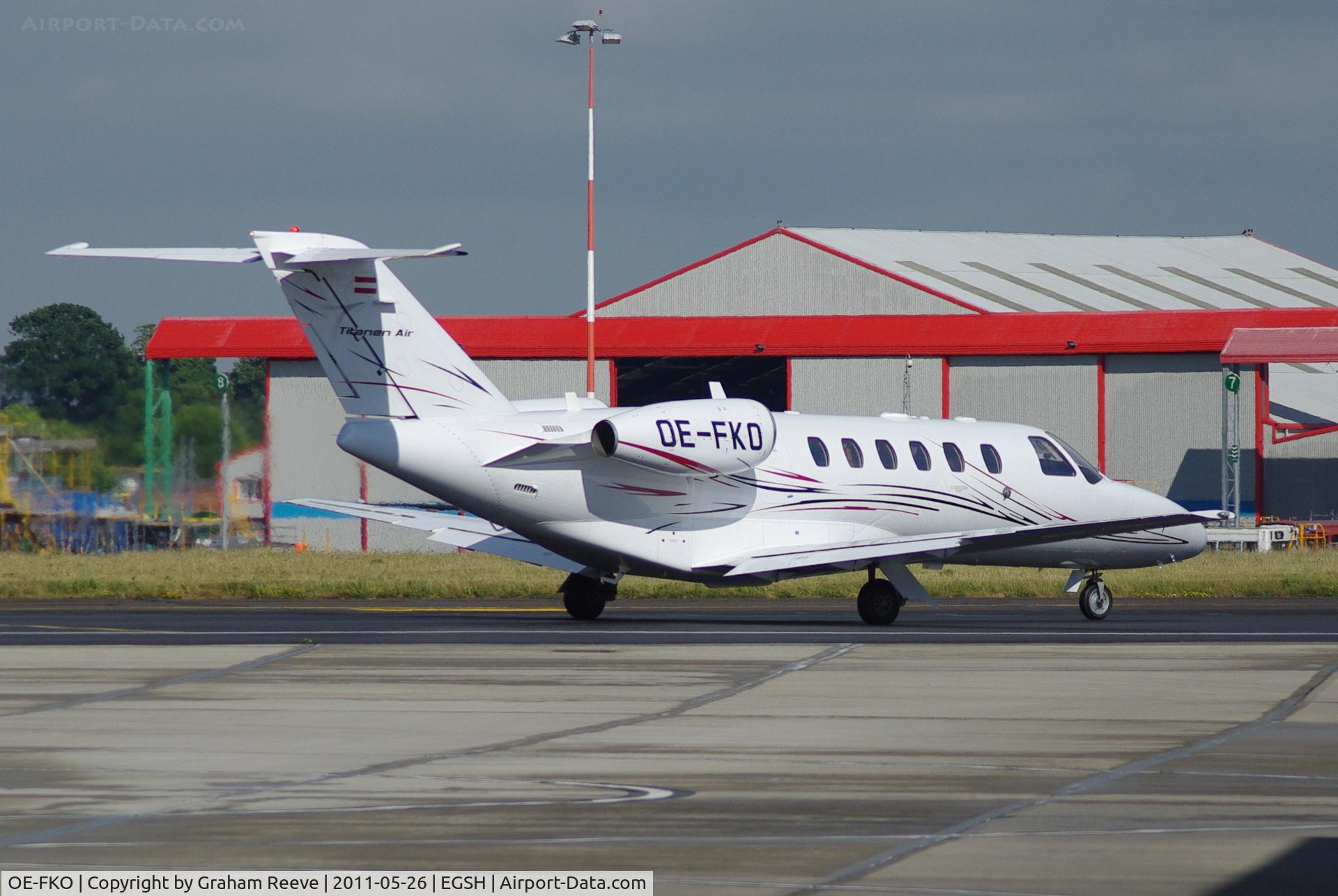 OE-FKO, 2008 Cessna 525A CitationJet CJ2+ C/N 525A-0390, About to depart.