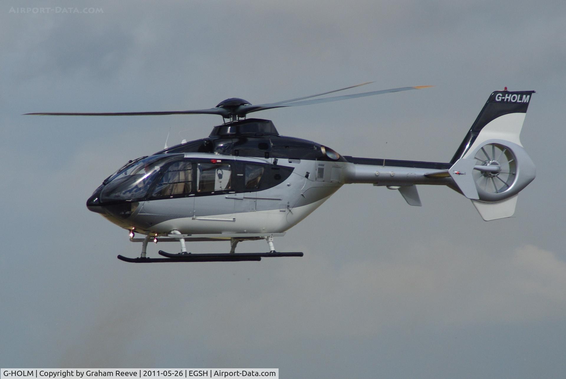 G-HOLM, 2007 Eurocopter EC-135T-2+ C/N 0574, Kicking up the dust.