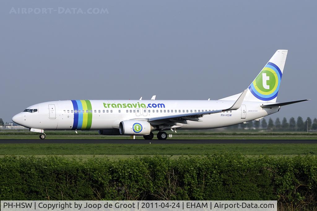 PH-HSW, 2009 Boeing 737-8K2 C/N 37160, one of the great Many 737s of Transavia
