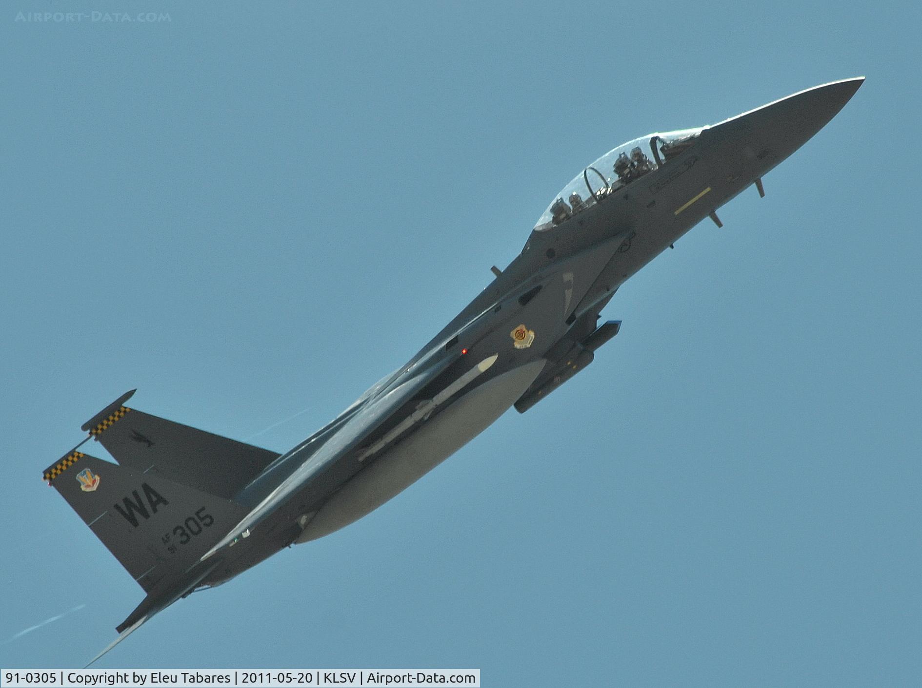 91-0305, 1991 McDonnell Douglas F-15E Strike Eagle C/N 1212/E170, Taken during Green Flag Exercise at Nellis Air Force Base, Nevada.