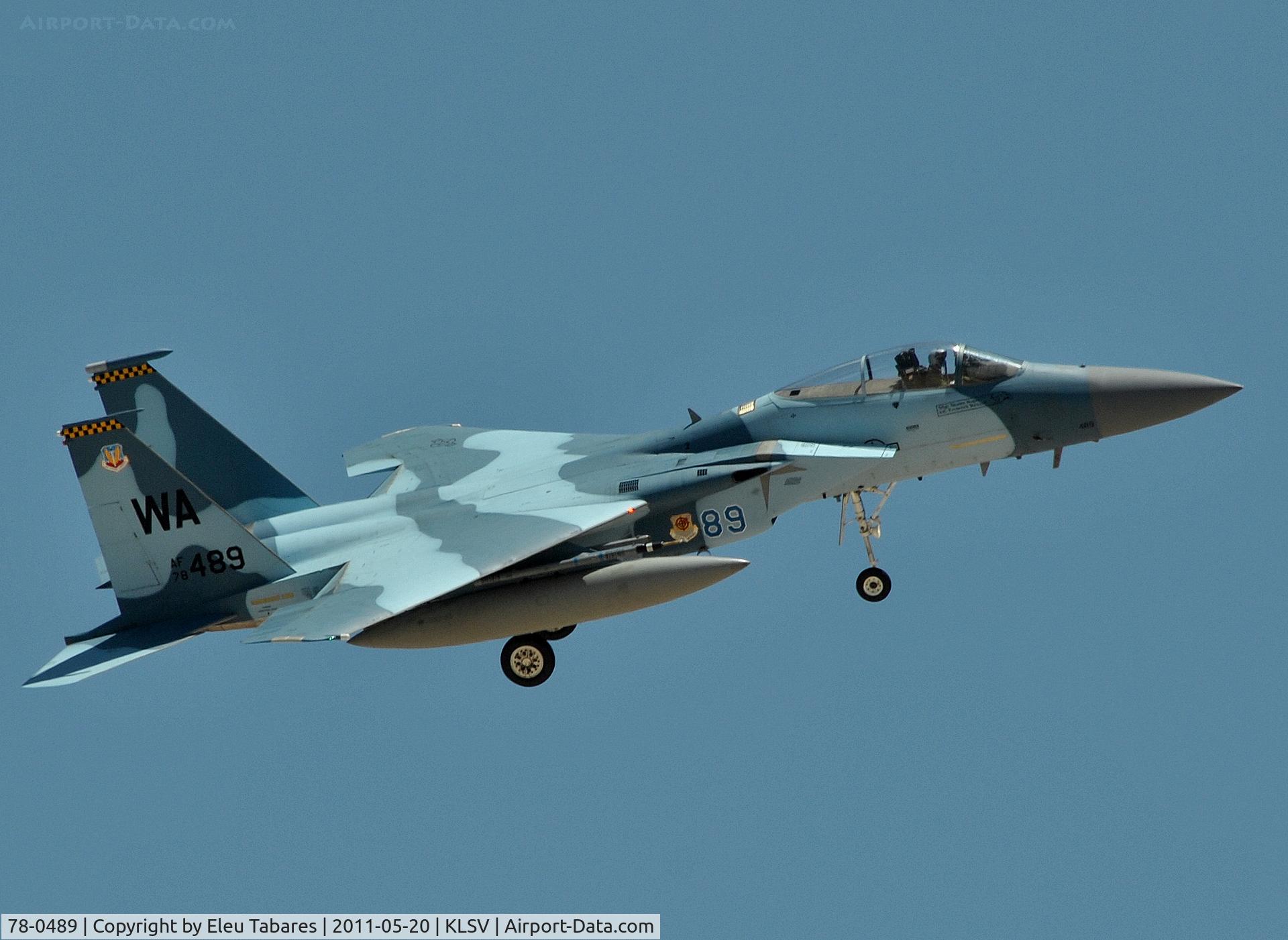 78-0489, 1978 McDonnell Douglas F-15C Eagle C/N 0471/C022, Taken during Green Flag Exercise at Nellis Air Force Base, Nevada.