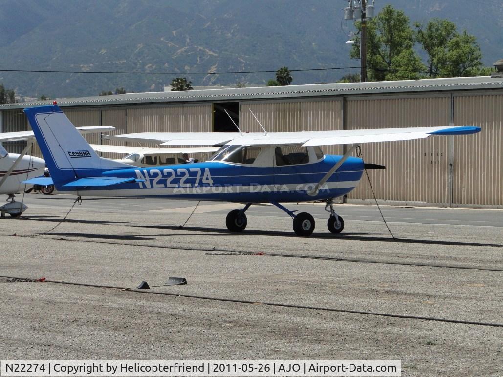 N22274, 1968 Cessna 150H C/N 15068183, Tied down and parked