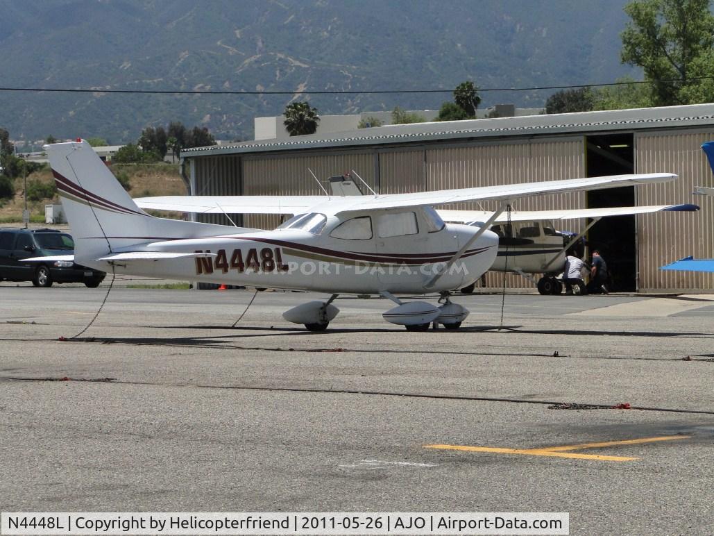 N4448L, 1966 Cessna 172G C/N 17254541, Parked, tied down and shaded