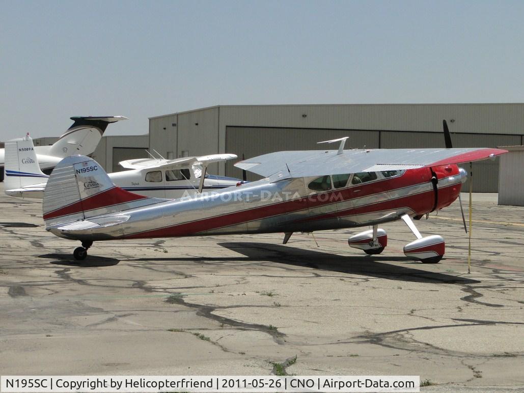 N195SC, 1949 Cessna 195 C/N 7402, Possibly just recieved a new paint scheme
