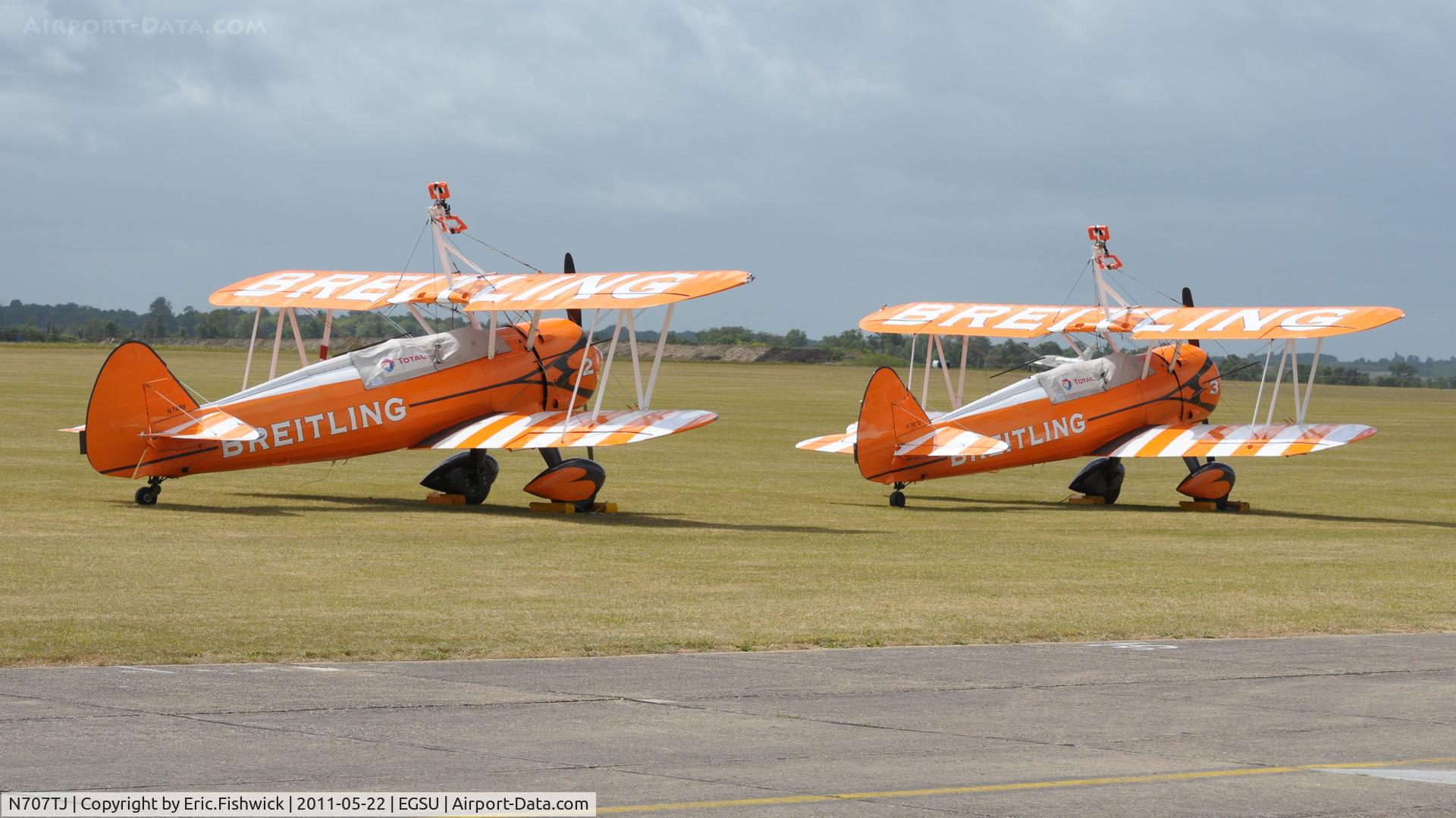 N707TJ, 1943 Boeing A75N1(PT17) C/N 75-950, N707TJ at Duxford's Spring Air Show, May 2011