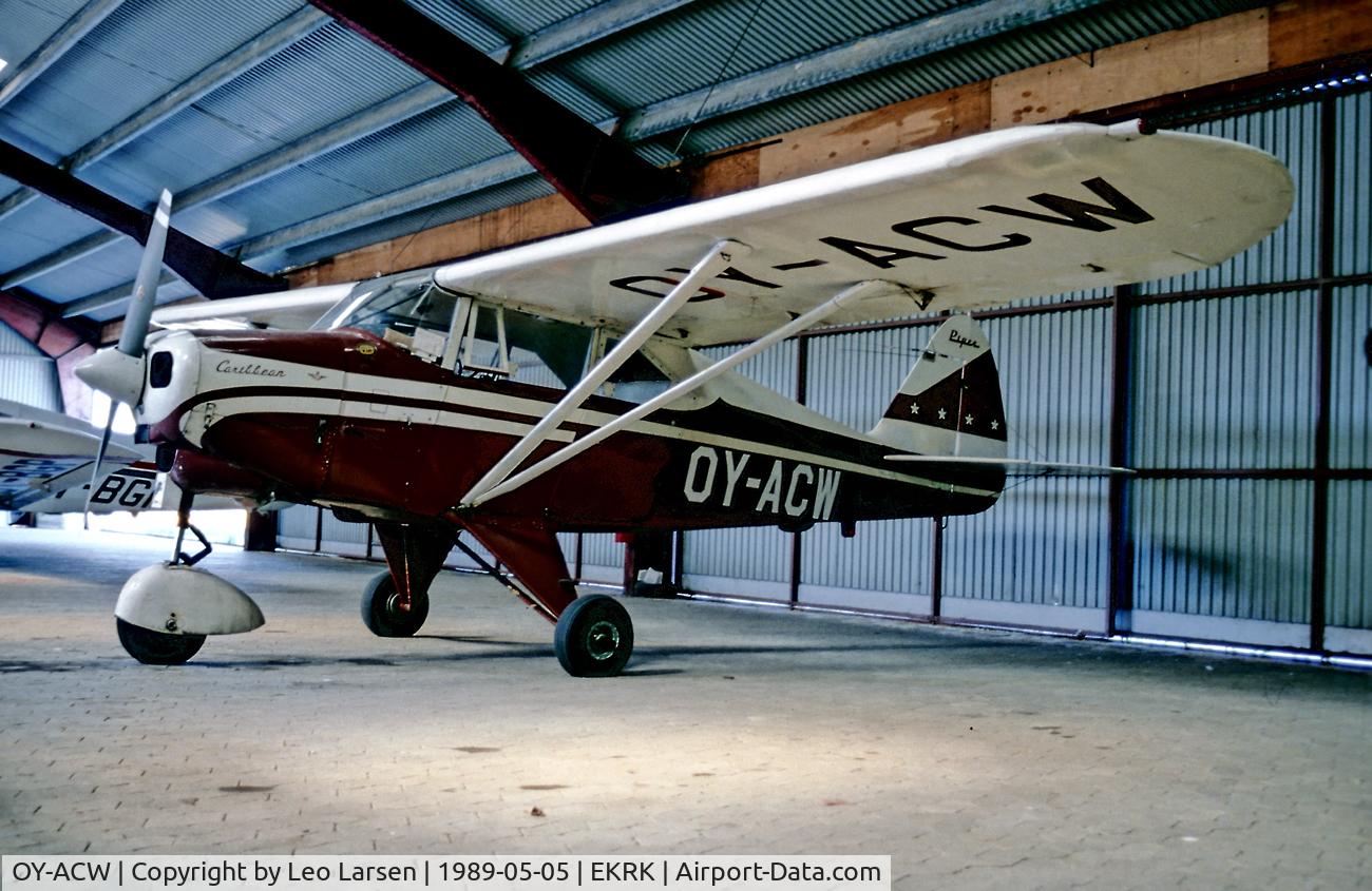 OY-ACW, 1960 Piper PA-22-150 Caribbean C/N 22-7538, Roskilde 19.5.89