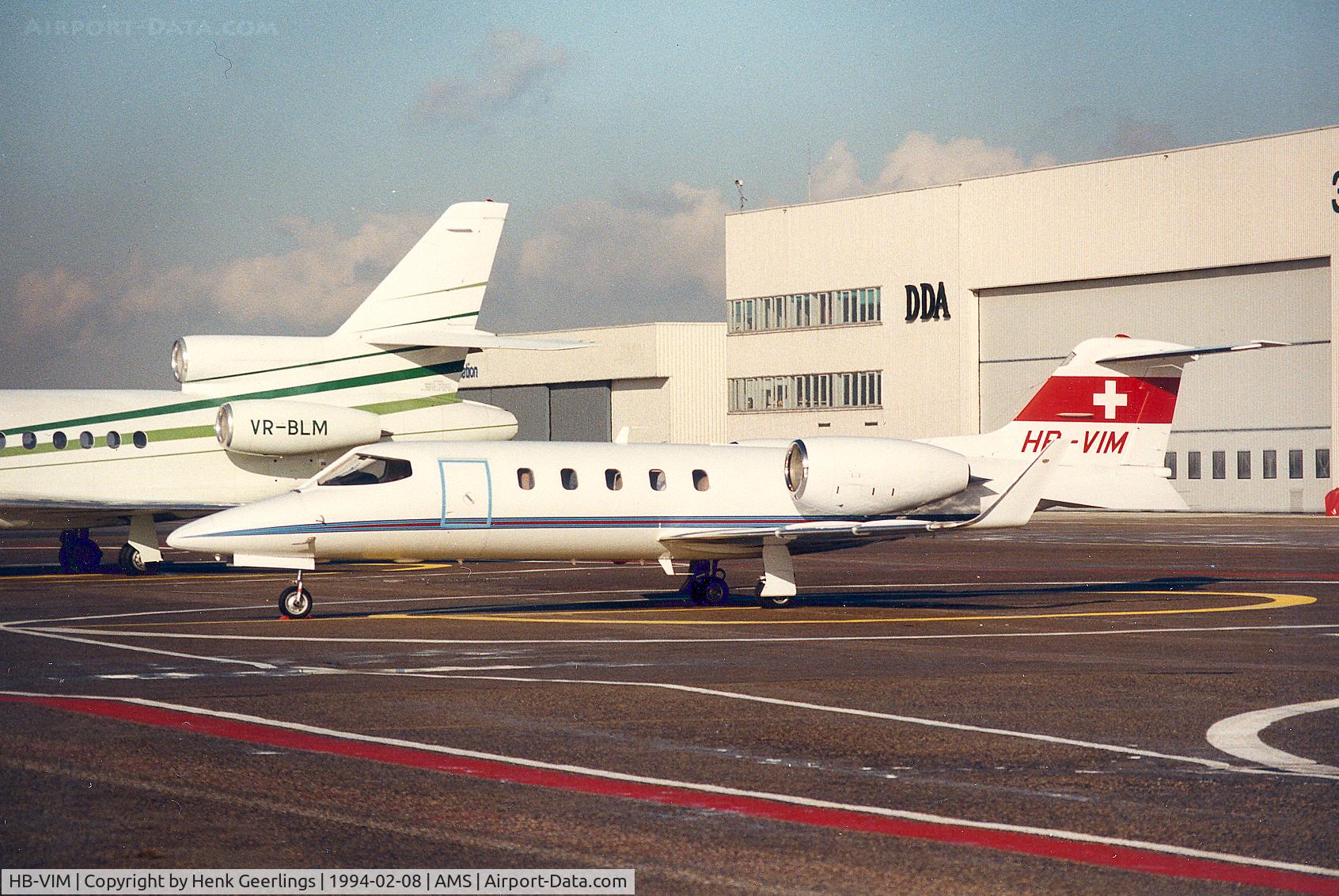 HB-VIM, Gates Learjet 31 C/N 31-018, Schiphol- East
