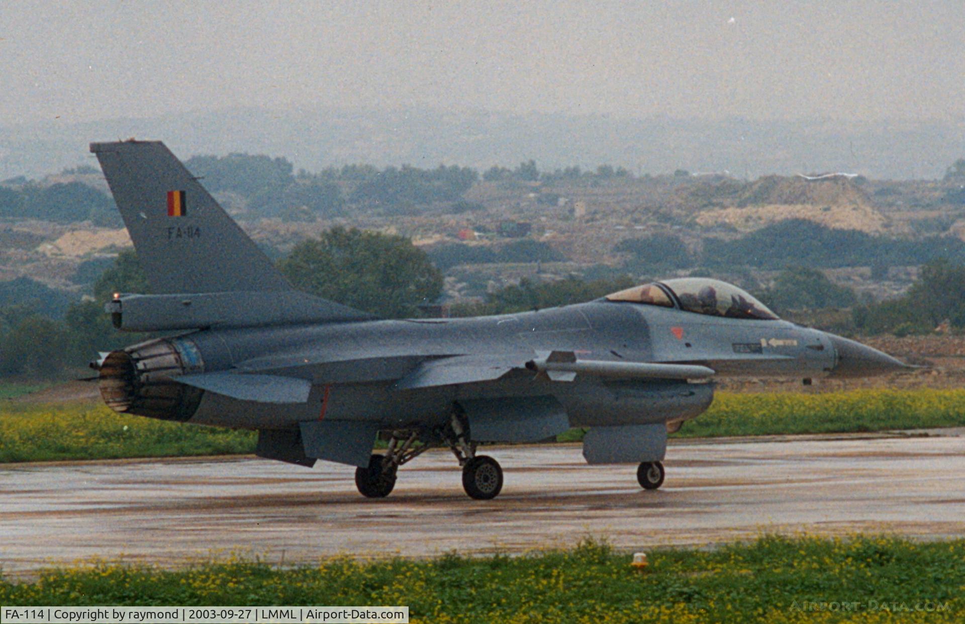 FA-114, 1988 SABCA F-16AM Fighting Falcon C/N 6H-114, F16 FA-114 Belgian Air Force