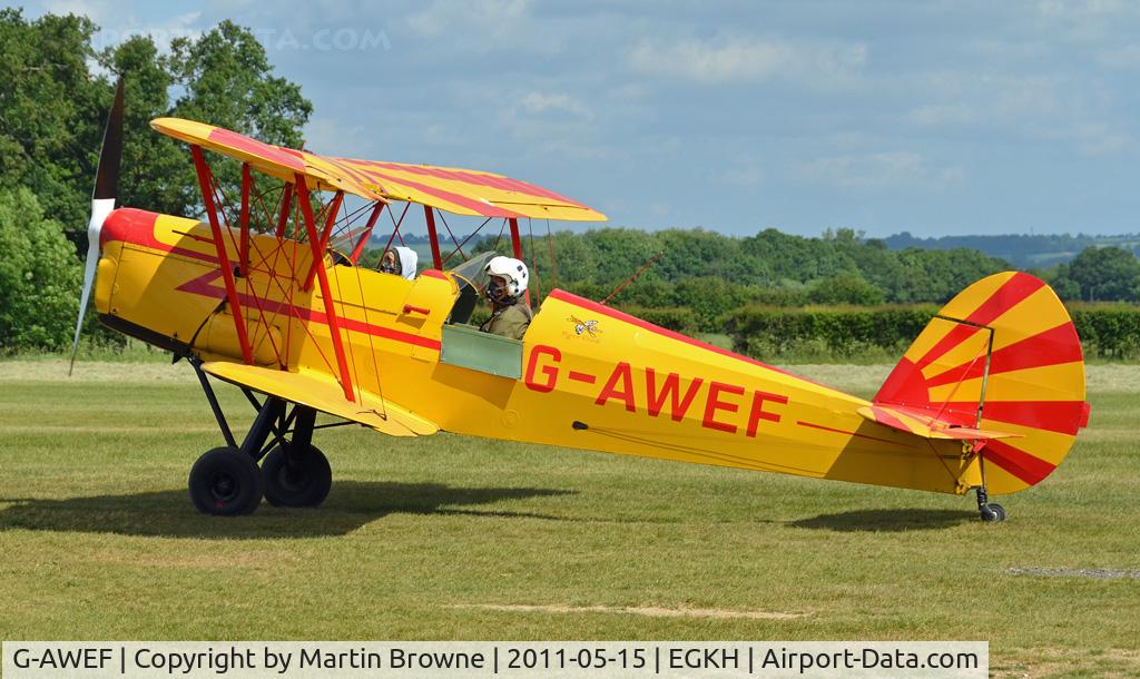 G-AWEF, 1947 Stampe-Vertongen SV-4C(G) C/N 549, SHOT AT HEADCORN