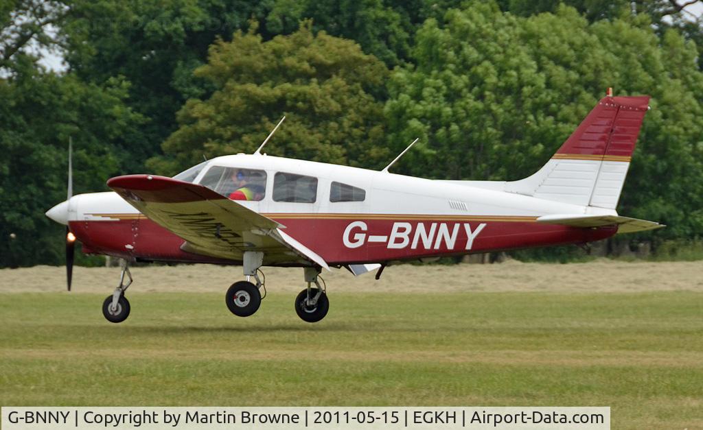 G-BNNY, 1980 Piper PA-28-161 Cherokee Warrior II C/N 28-8016084, SHOT AT HEADCORN