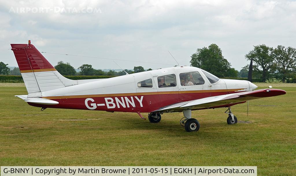 G-BNNY, 1980 Piper PA-28-161 Cherokee Warrior II C/N 28-8016084, SHOT AT HEADCORN