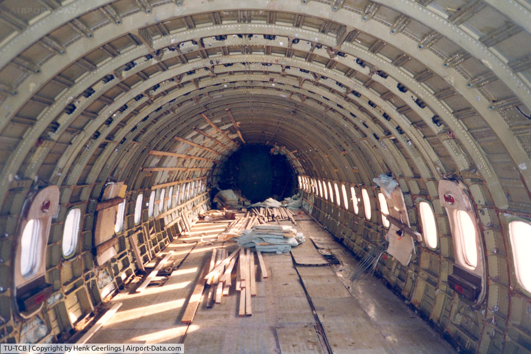 TU-TCB, 1963 Douglas DC-8-53 C/N 45671, ex Air Afrique  DC-8 , cabin, will be rebuilt as a pancake house