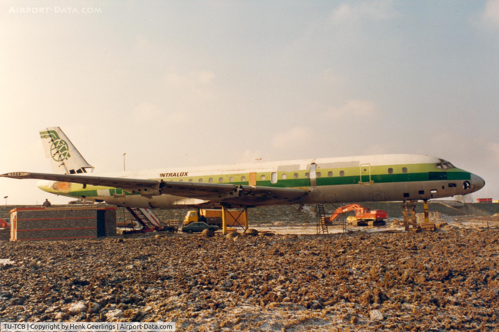 TU-TCB, 1963 Douglas DC-8-53 C/N 45671, ex DC-8 Air Afrique.
In progress to be a restaurant.