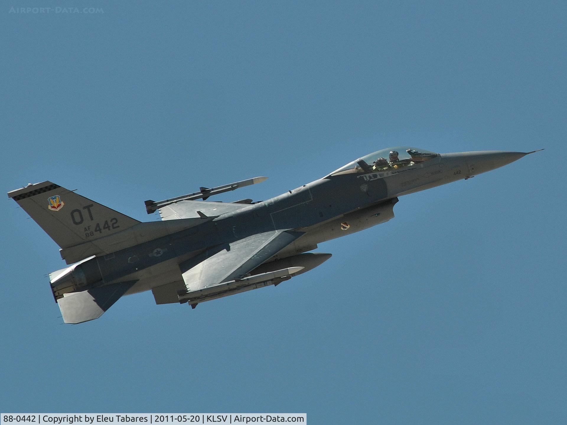 88-0442, 1989 General Dynamics F-16C Fighting Falcon C/N 5C-584, Taken during Green Flag Exercise at Nellis Air Force Base, Nevada.