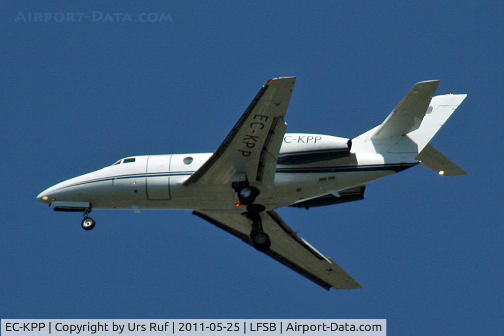 EC-KPP, 1986 Dassault Falcon 100 C/N 209, Atlas Executive Air landing at BSL-Airport