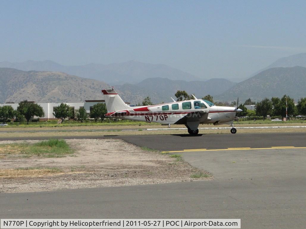 N770P, 1975 Beech A36 Bonanza 36 C/N E-749, Eastbound taxiway Sierra