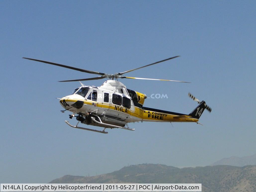 N14LA, 2005 Bell 412EP C/N 36393, On final to LA Co Fire helipad