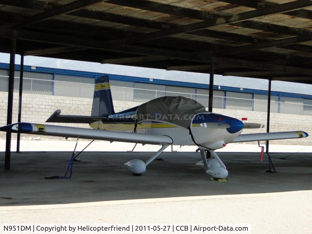N951DM, 2005 Vans RV-9A C/N 90558, Covered up, tied down and parked in the shade