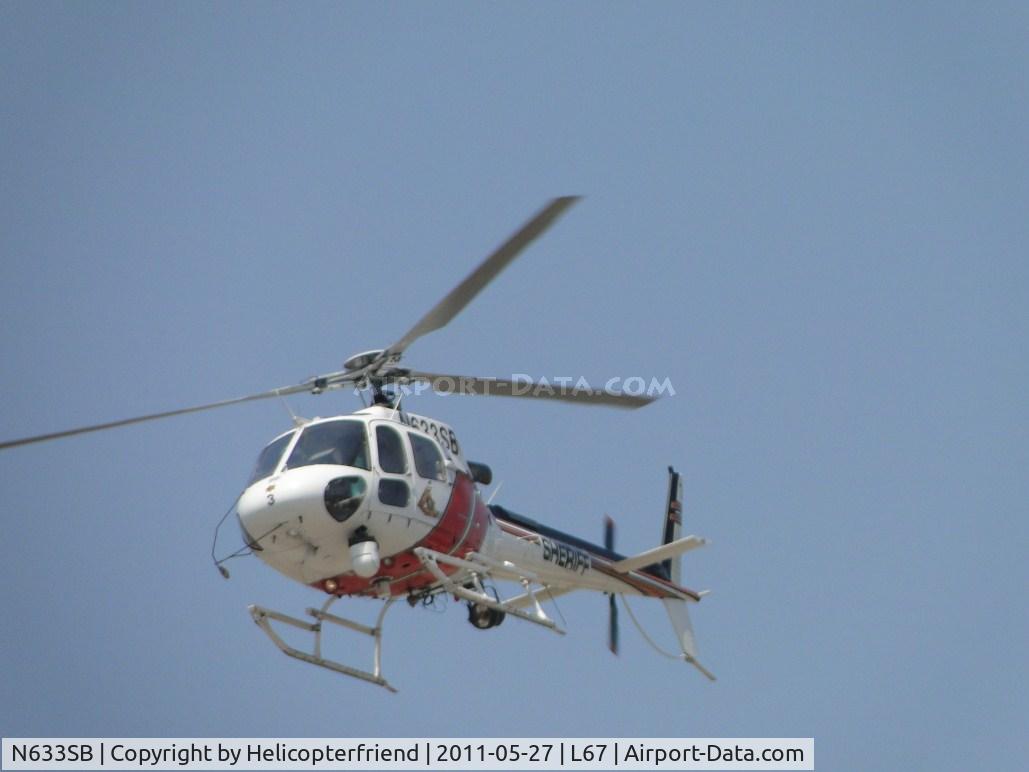 N633SB, 2005 Eurocopter AS-350B-3 Ecureuil Ecureuil C/N 3901, On final to San Bernardino Sheriff Heliport area