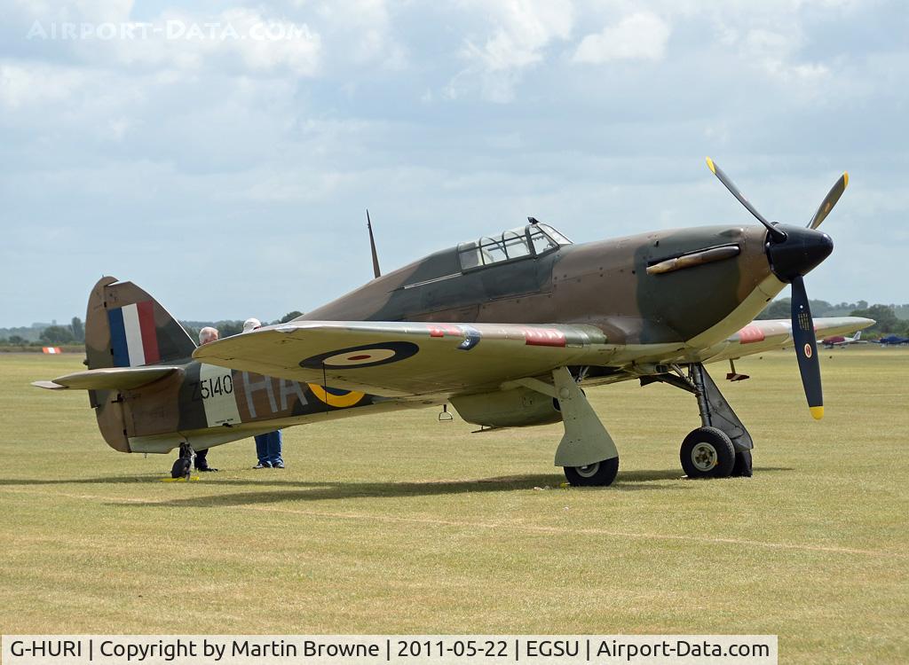 G-HURI, 1942 Hawker (CCF) Hurricane Mk12A C/N 72036, SHOT AT DUXFORD SPRING SHOW