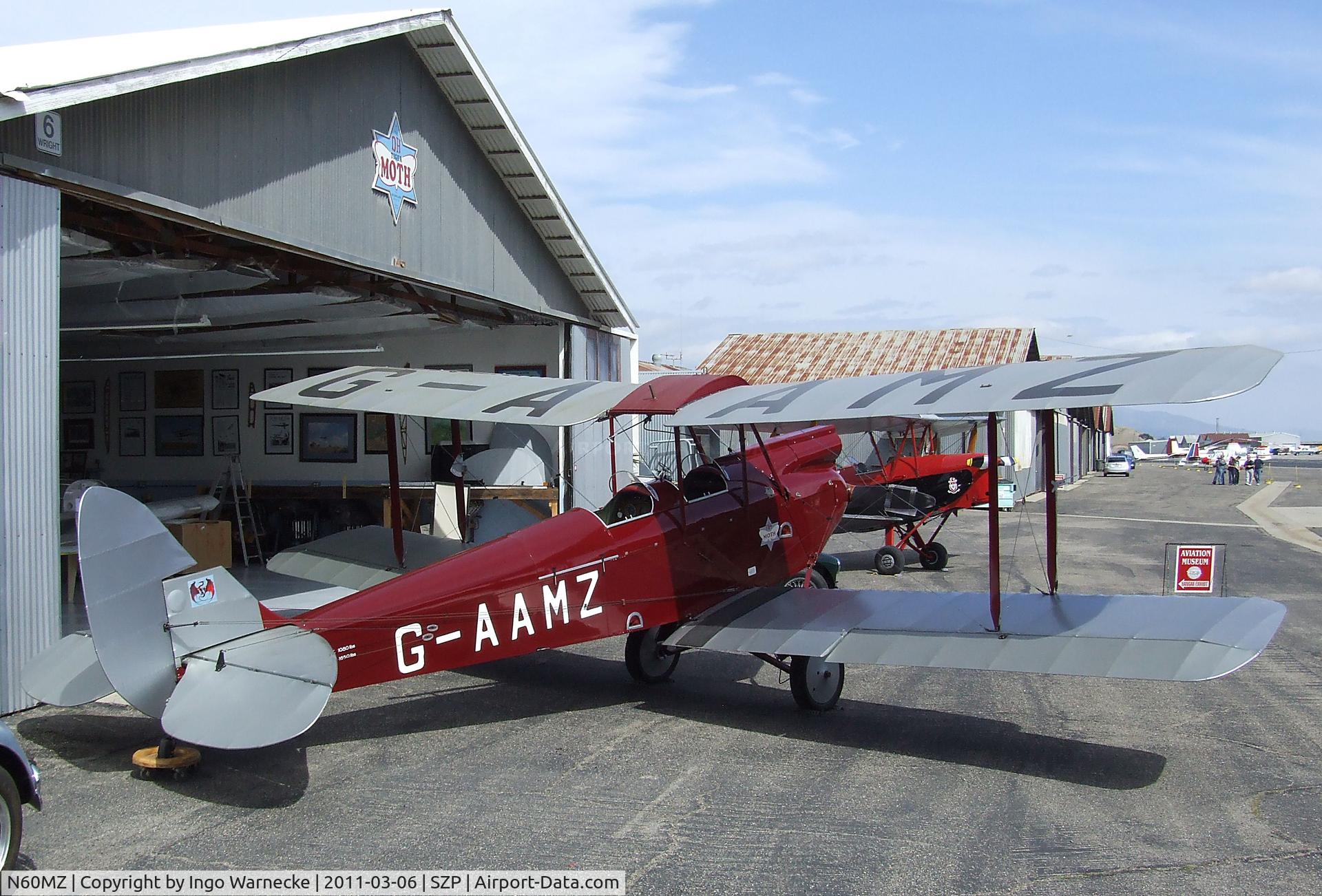 N60MZ, 1930 De Havilland DH-60G Gypsy Moth C/N 1293, De Havilland D.H.60G Gipsy Moth at Santa Paula airport during the Aviation Museum of Santa Paula open Sunday