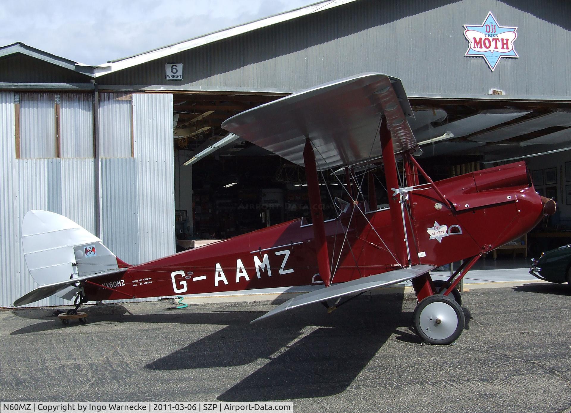 N60MZ, 1930 De Havilland DH-60G Gypsy Moth C/N 1293, De Havilland D.H.60G Gipsy Moth at Santa Paula airport during the Aviation Museum of Santa Paula open Sunday