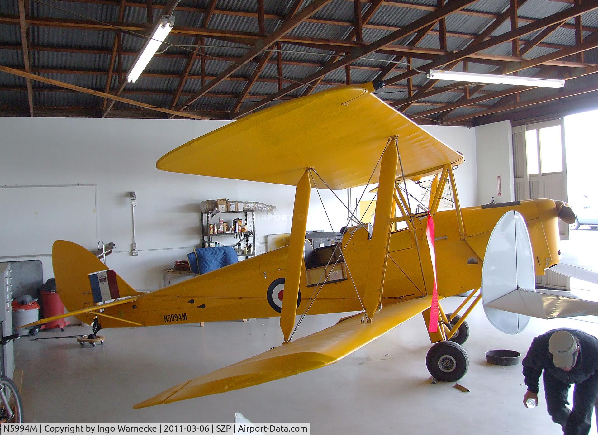 N5994M, 1942 De Havilland Canada DH-82C Tiger Moth C/N DHC1297, De Havilland D.H.82C Tiger Moth at Santa Paula airport during the Aviation Museum of Santa Paula open Sunday