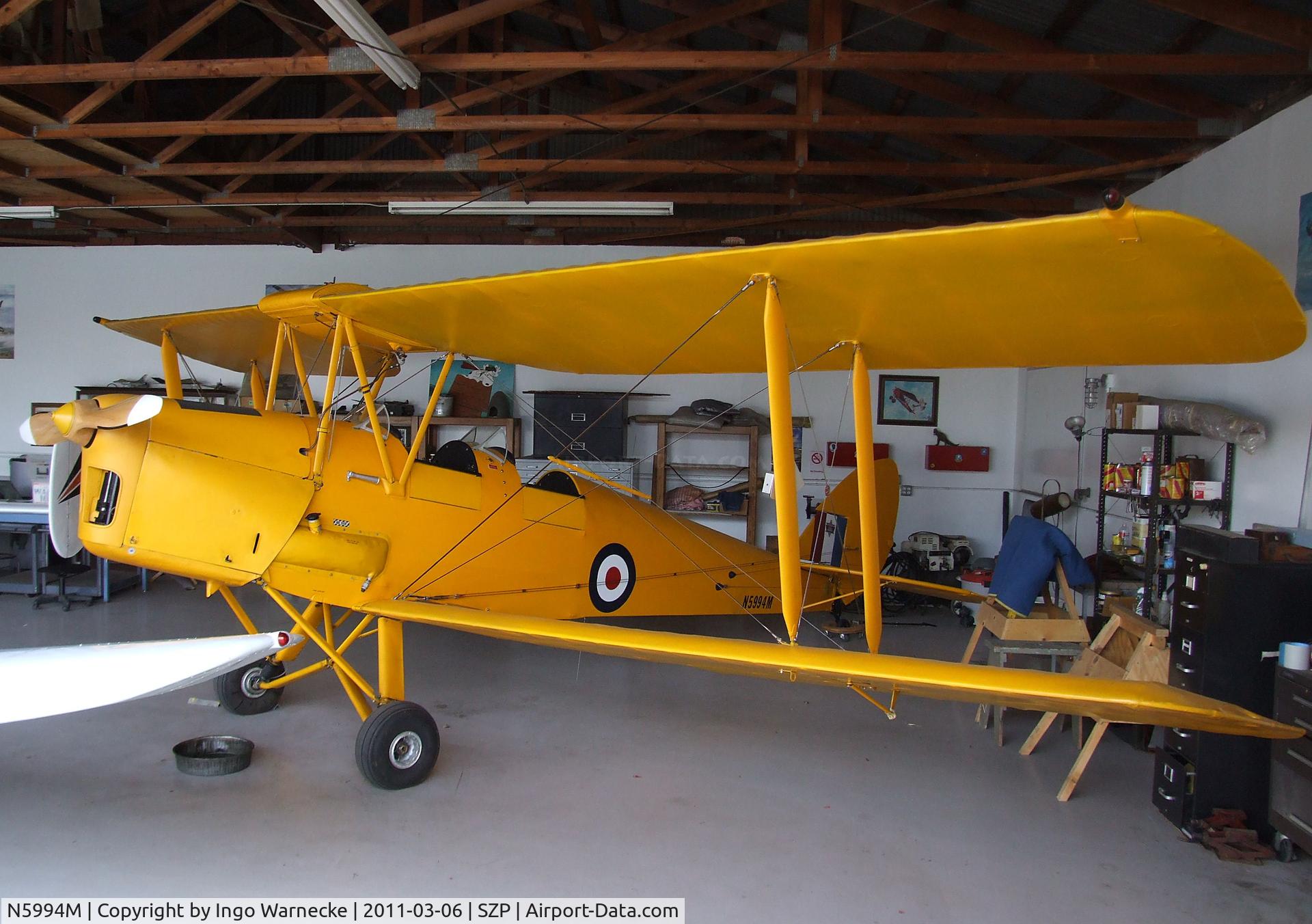 N5994M, 1942 De Havilland Canada DH-82C Tiger Moth C/N DHC1297, De Havilland D.H.82C Tiger Moth at Santa Paula airport during the Aviation Museum of Santa Paula open Sunday