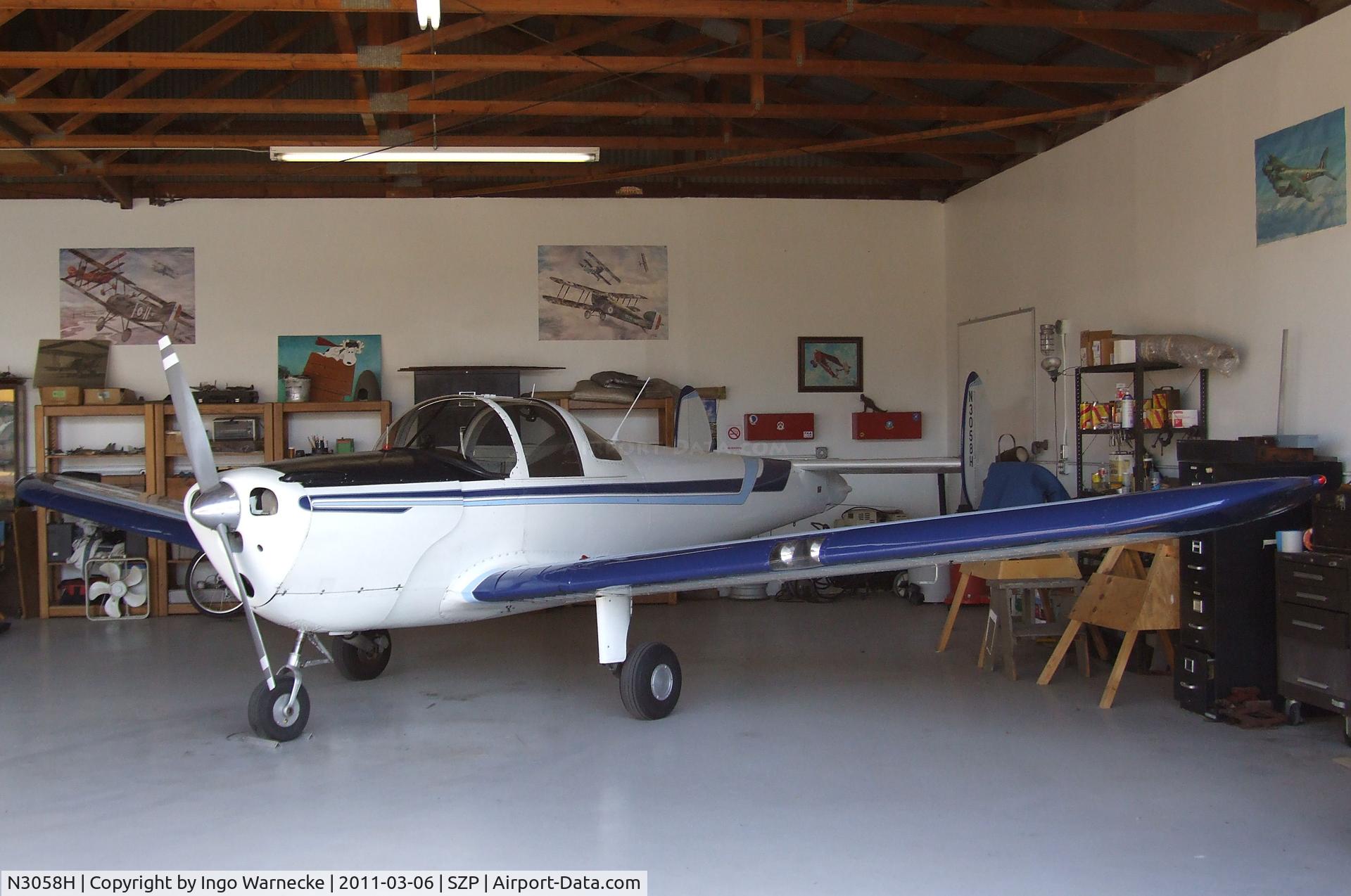 N3058H, 1946 Erco 415C Ercoupe C/N 3683, ERCO Ercoupe 415-C at Santa Paula airport during the Aviation Museum of Santa Paula open Sunday