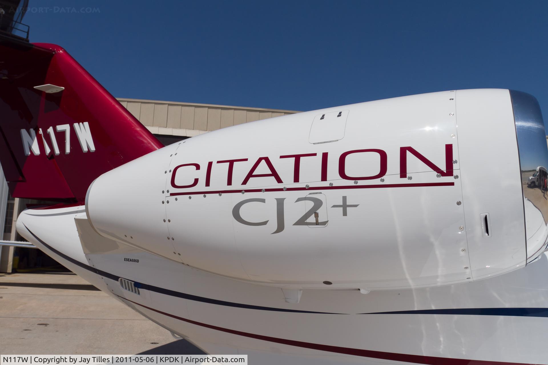 N117W, 2007 Cessna 525A CitationJet CJ2+ C/N 525A-0350, On the Epps ramp