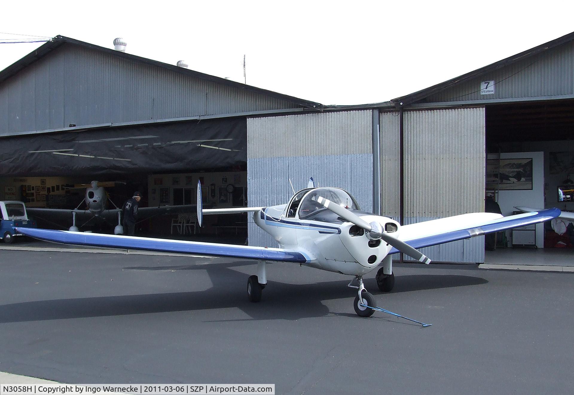 N3058H, 1946 Erco 415C Ercoupe C/N 3683, ERCO Ercoupe 415-C at Santa Paula airport during the Aviation Museum of Santa Paula open Sunday