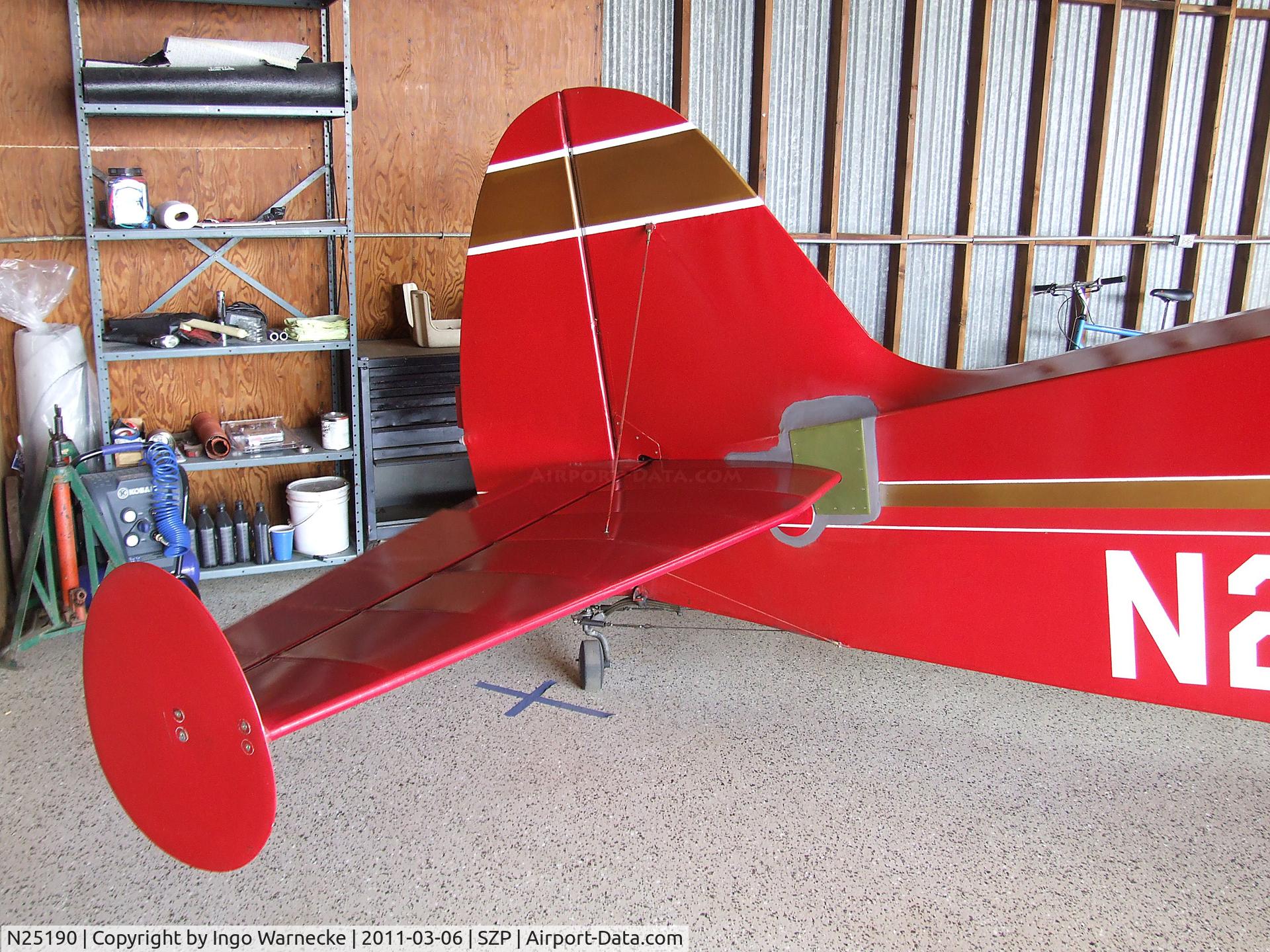 N25190, 1940 Bellanca 14-9 C/N 1011, Bellanca 14-9 Cruisair at Santa Paula airport during the Aviation Museum of Santa Paula open Sunday
