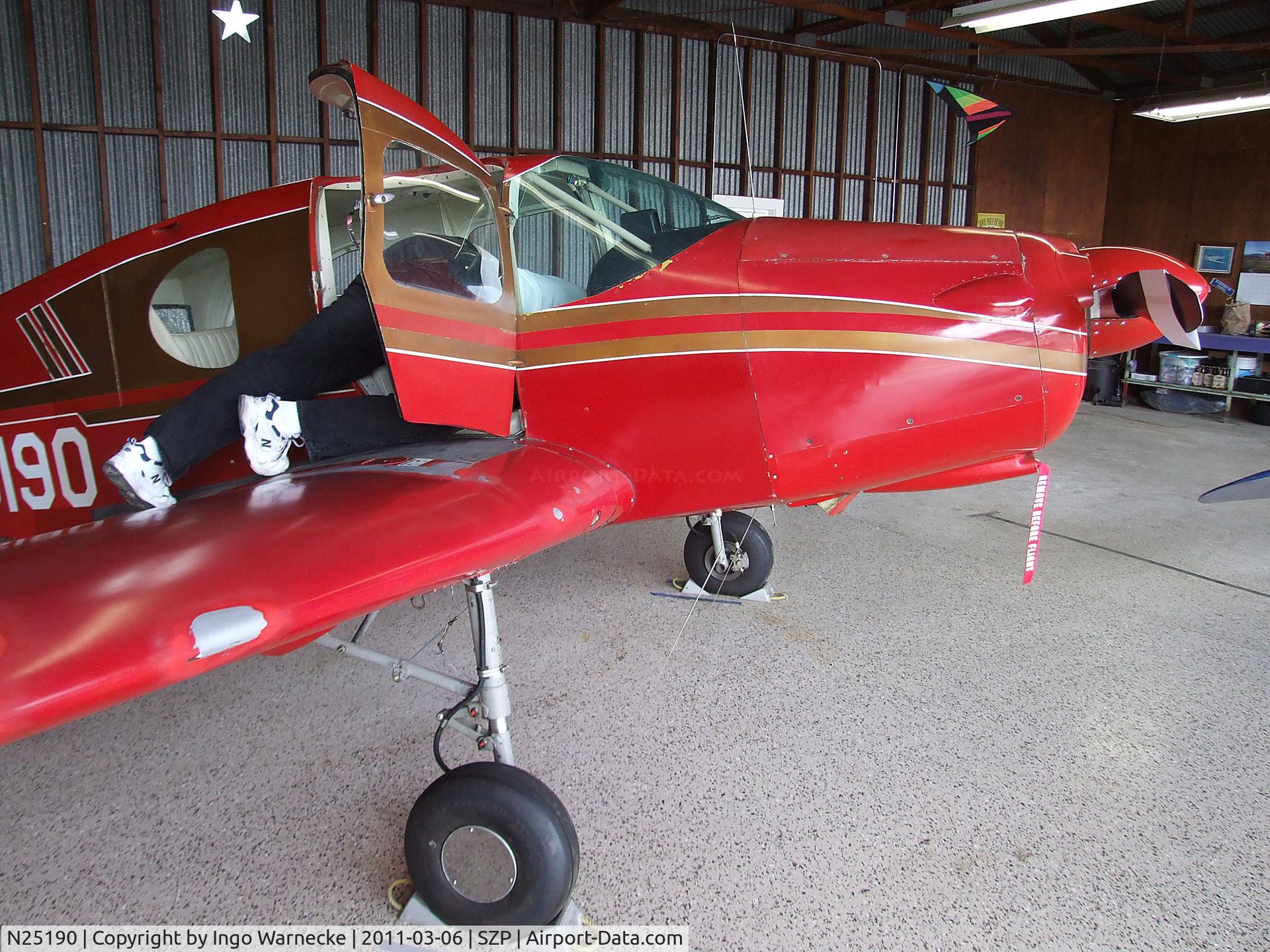 N25190, 1940 Bellanca 14-9 C/N 1011, Bellanca 14-9 Cruisair at Santa Paula airport during the Aviation Museum of Santa Paula open Sunday