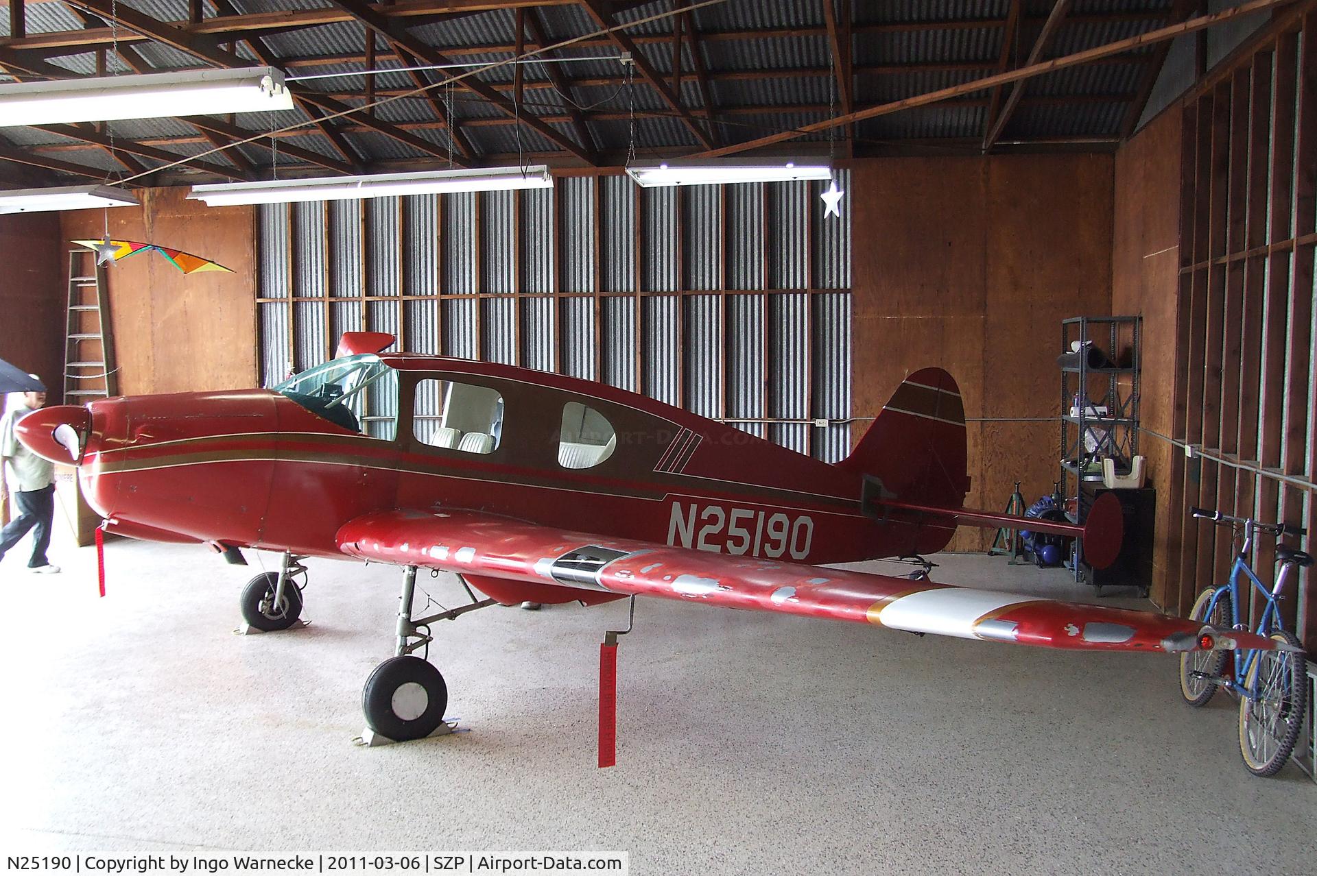 N25190, 1940 Bellanca 14-9 C/N 1011, Bellanca 14-9 Cruisair at Santa Paula airport during the Aviation Museum of Santa Paula open Sunday
