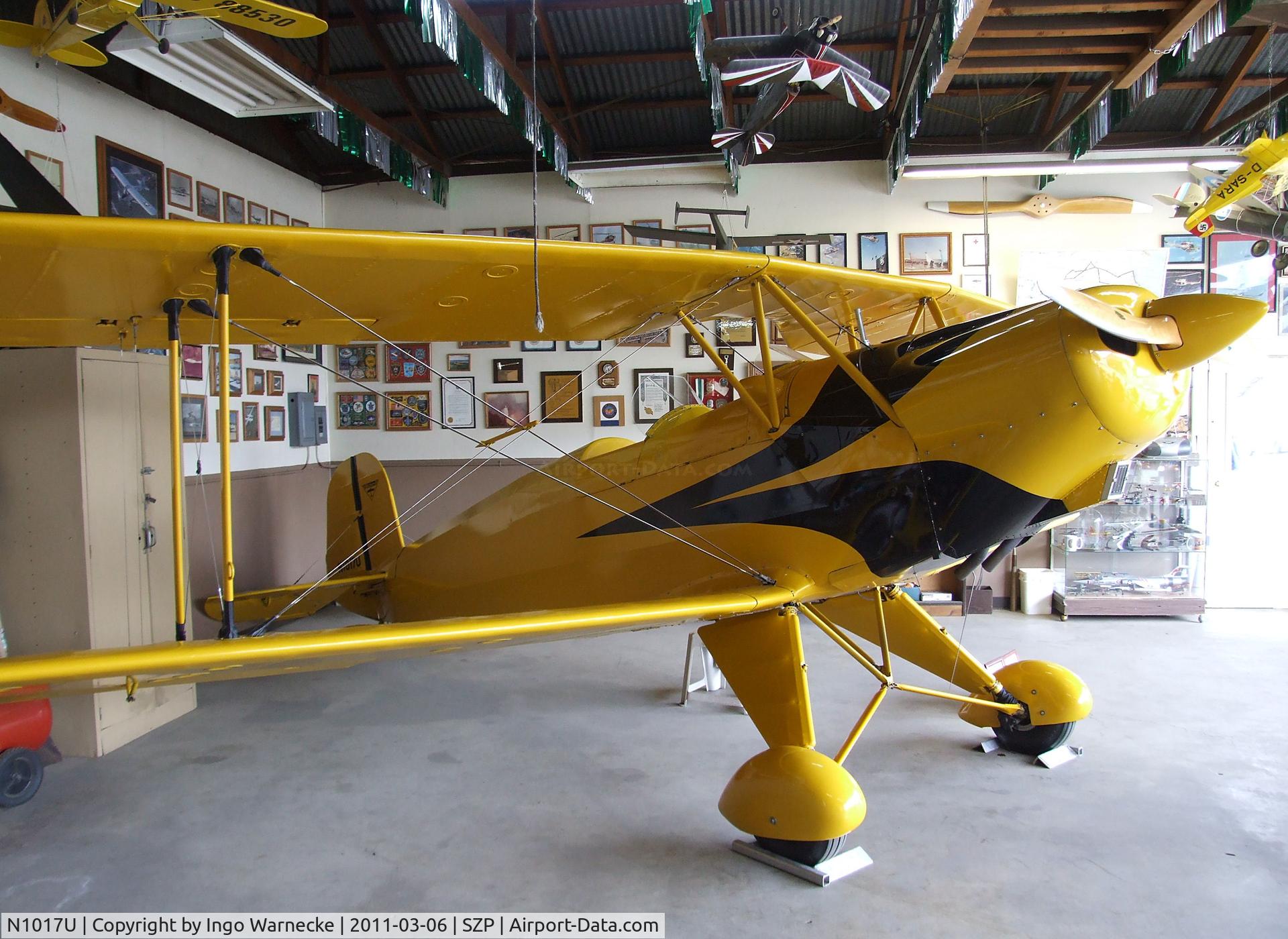 N1017U, 1939 CASA 1-131 Jungmann C/N E3B-435, CASA 1.131 (Bücker Bü 131 Jungmann license production and later converted to new engine) at Santa Paula airport during the Aviation Museum of Santa Paula open Sunday